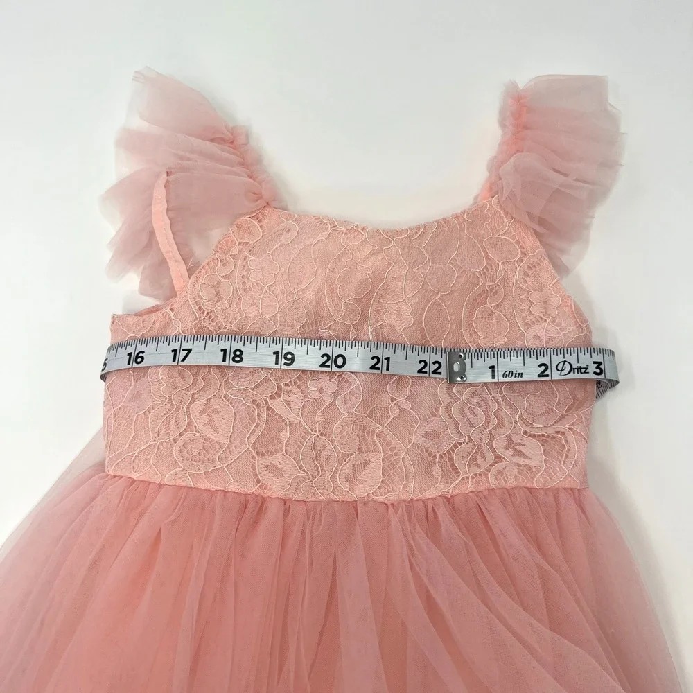 Child's Lace Tulle Tutu Dress 2T 3T Flower Girl Pageant Dress Ball Formal Gown